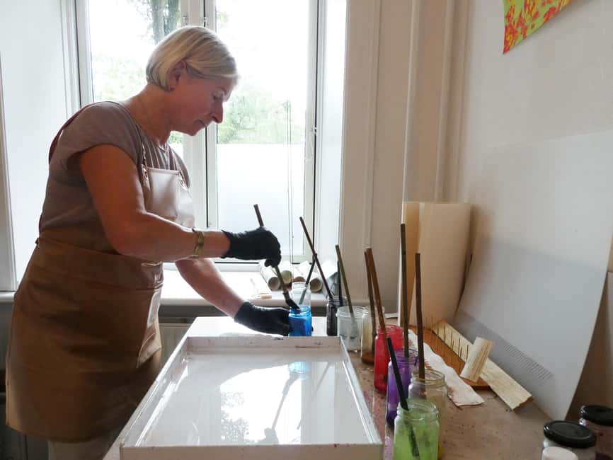 Copenhagen (2-Hour Paper Marbling Workshop with Goda) - Entering the marbling studio at BLADR on Nørrebro