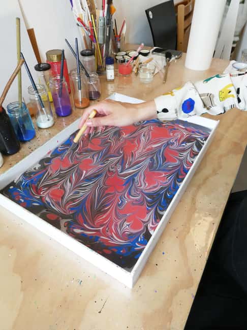 Copenhagen (2-Hour Paper Marbling Workshop with Goda) - Tools and gestures: how paint movement turns into pattern